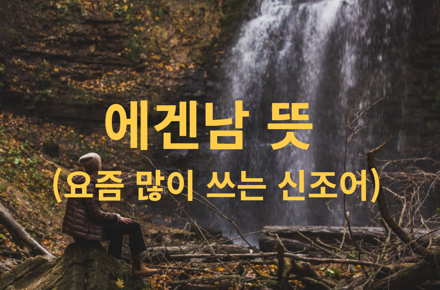 에겐남 뜻, 여성스러운 매력이 느껴지는 남자를 표현하는 신조어