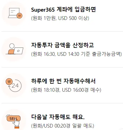 슈퍼365 계좌 RP자동투자 방식