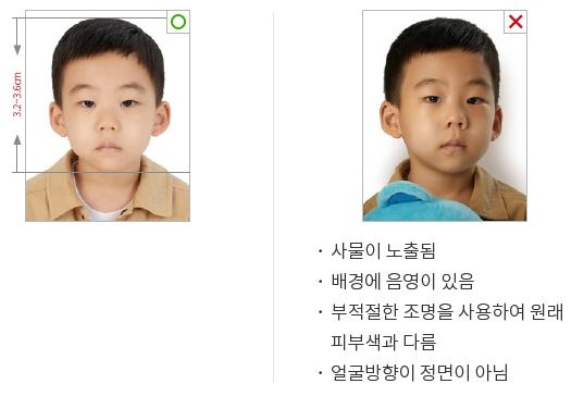 아기 여권사진