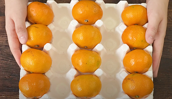 계란판에 귤을 보관해보세요_백년밥상유튜브
