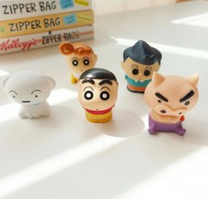 짱구 피규어 흰둥이 부리부리대마왕 초코비 짱아 철수 핑거토이 손가락인형 소품 굿즈