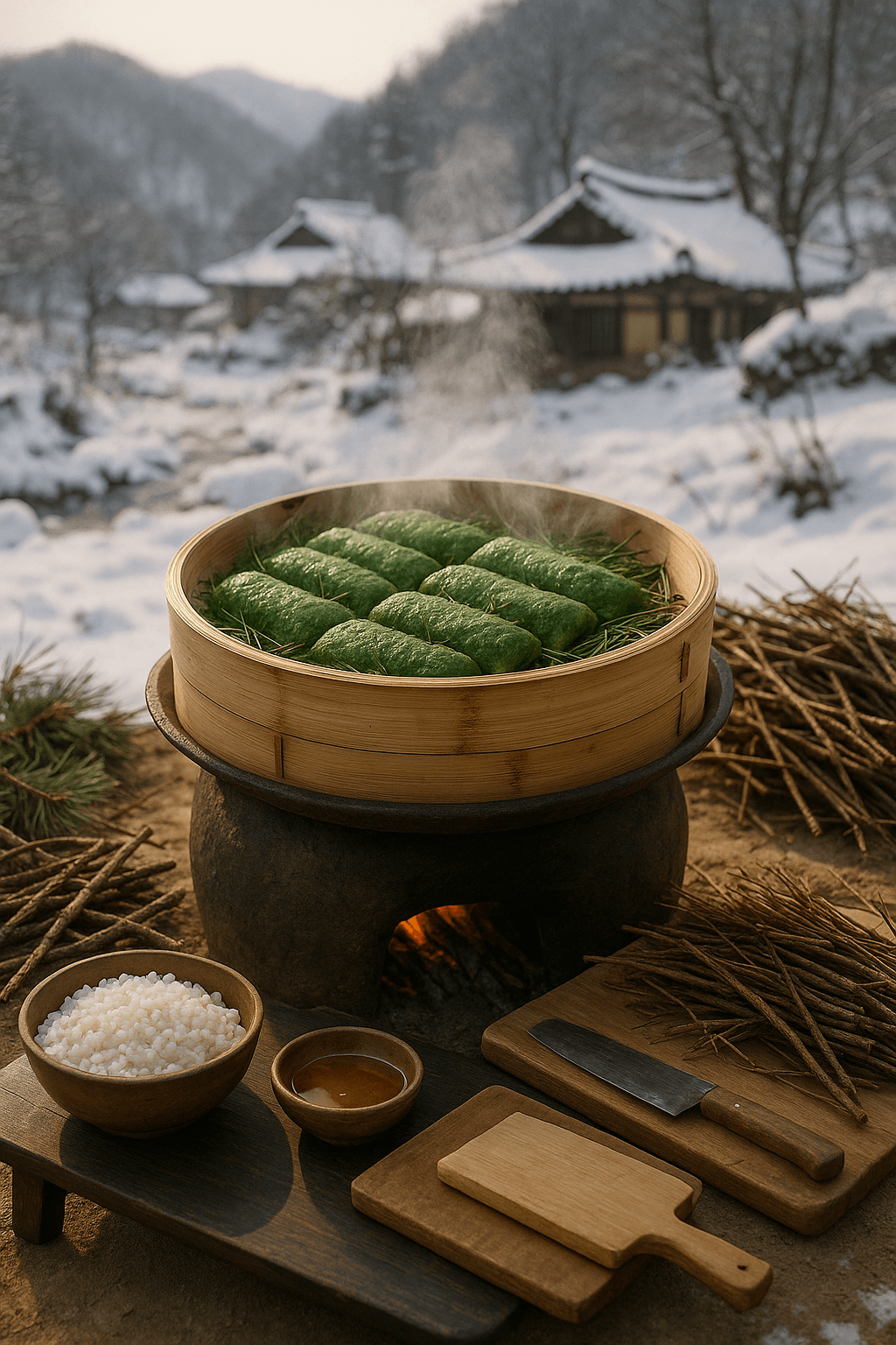 헛개잎 찹쌀떡