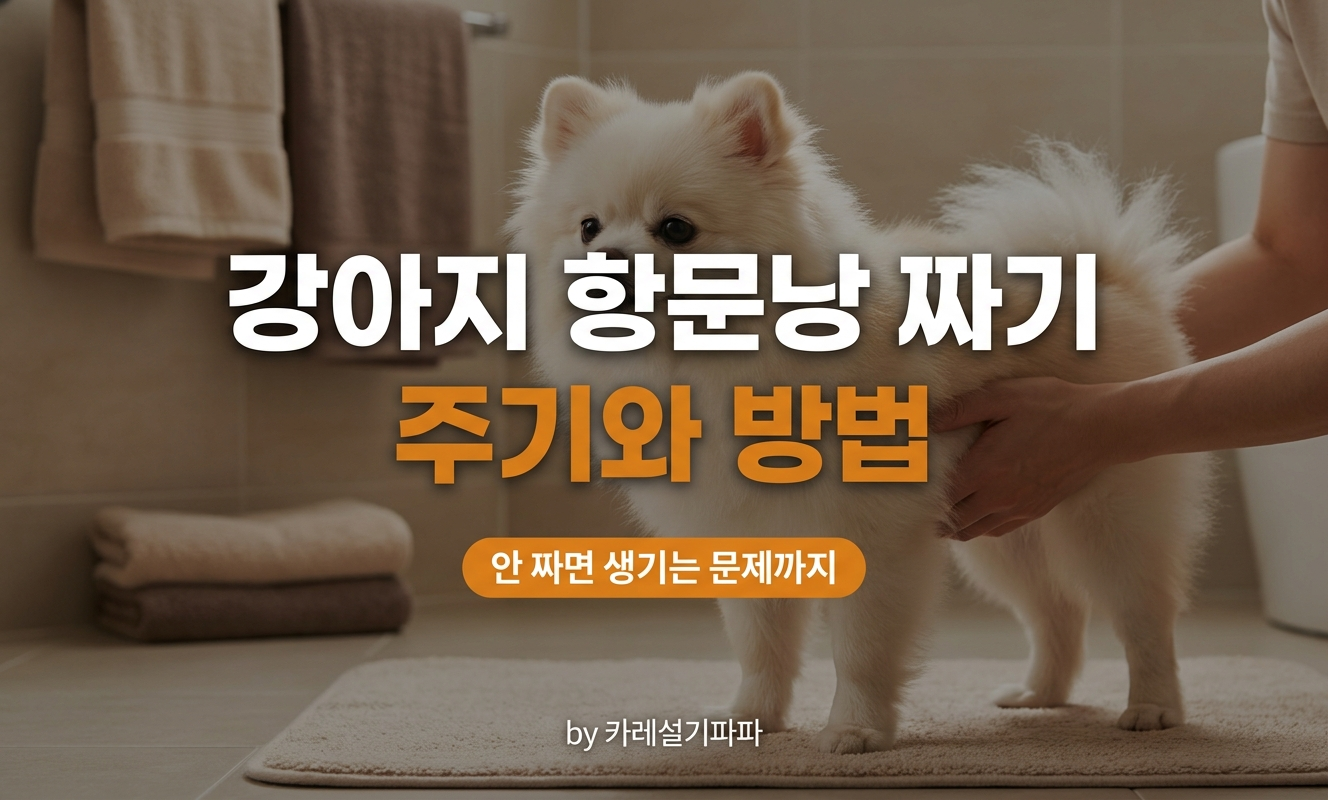 목욕 준비를 하는 포메라니안