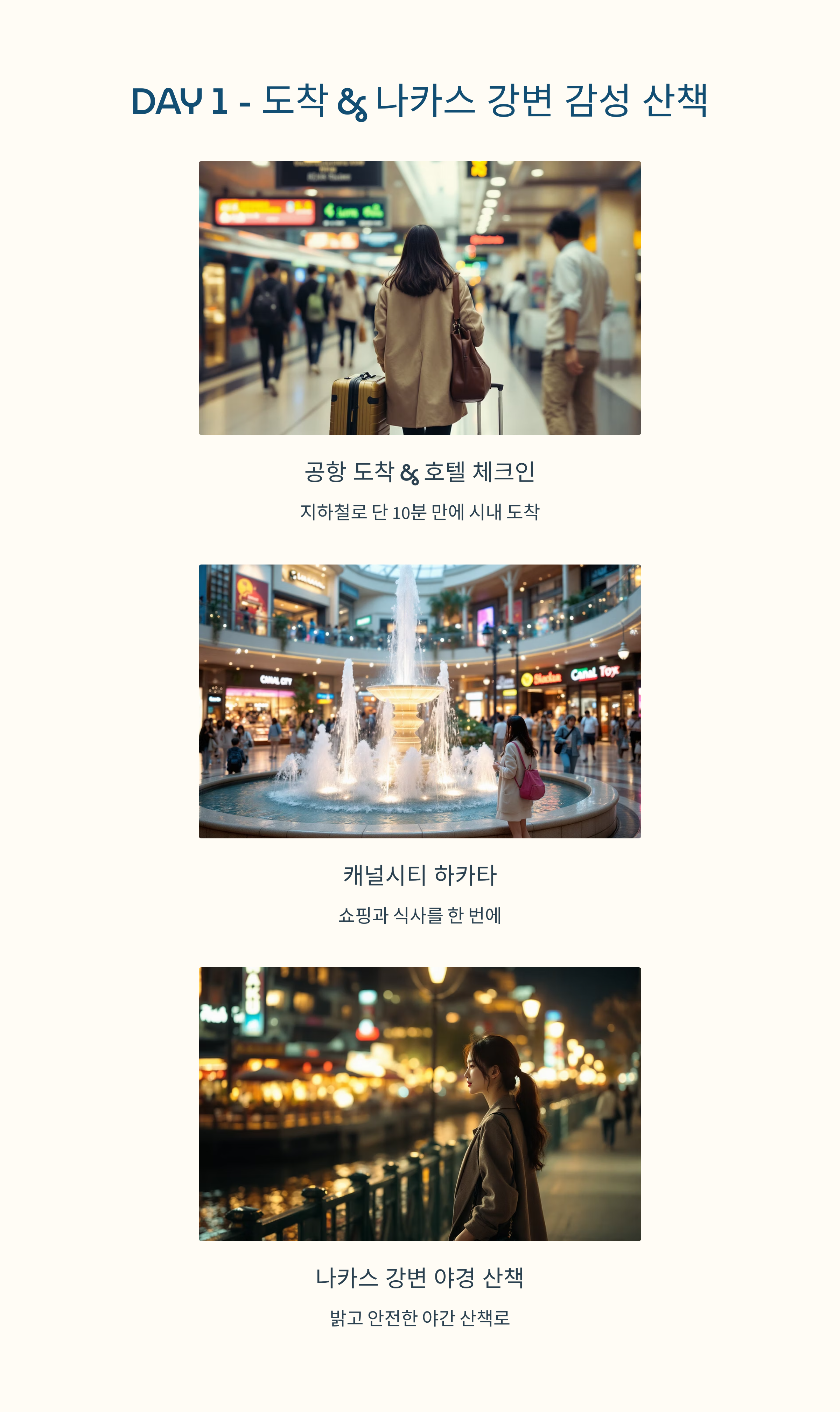 DAY 1 &ndash; 후쿠오카 도착 &amp; 나카스 강변 감성 산책