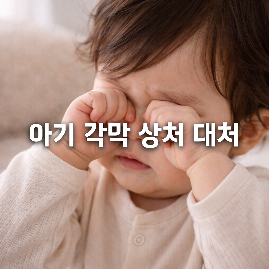 아기 눈 계속 비비면 위험⚠️ 각막 상처 응급 대처법