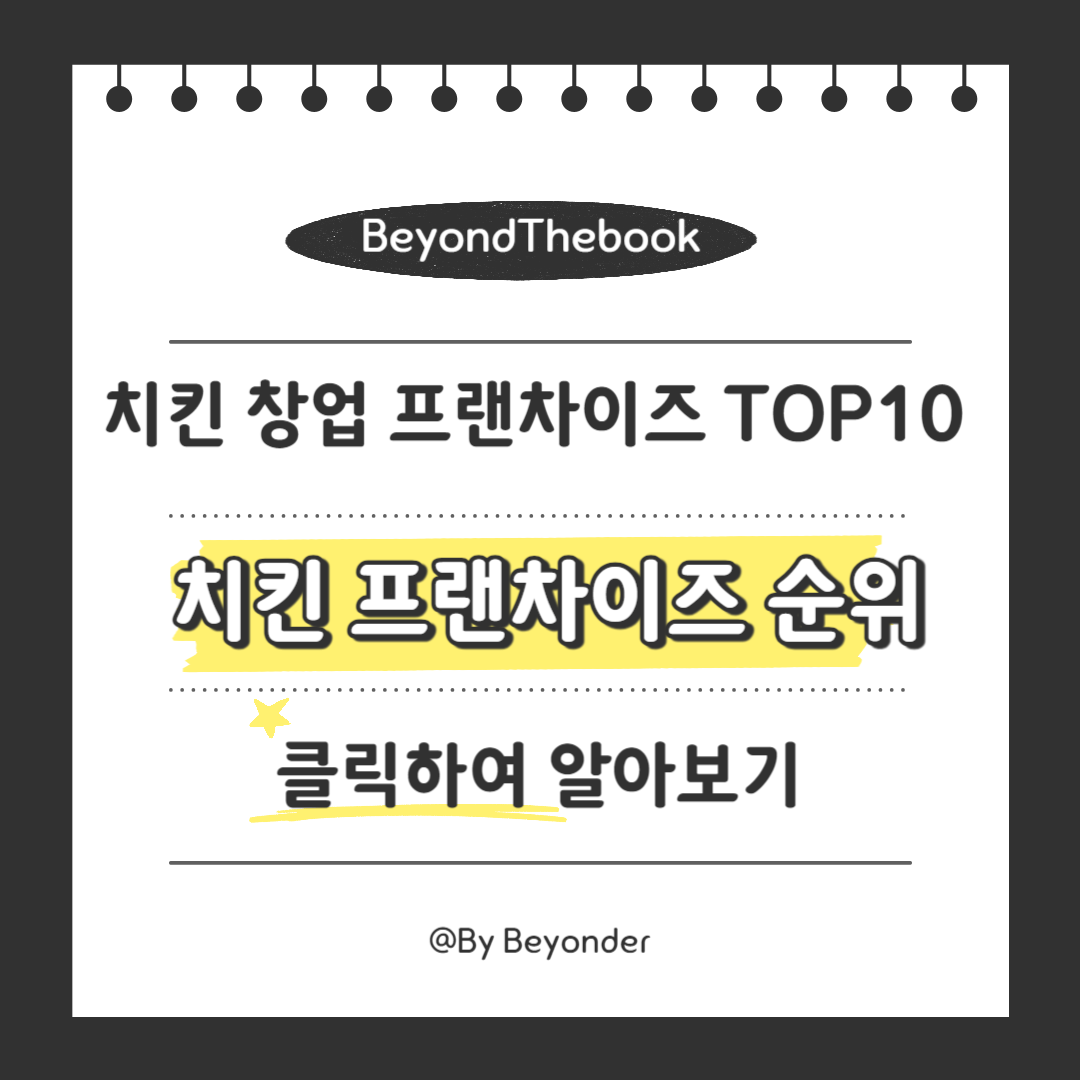 치킨 창업 프랜차이즈 순위