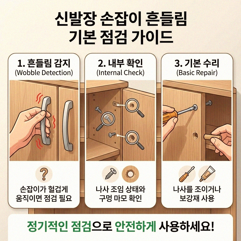 신발장 손잡이 흔들림, 이렇게 점검해 보세요