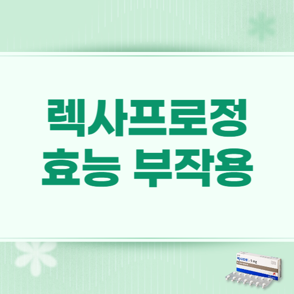 렉사프로정 5mg 부작용 효능