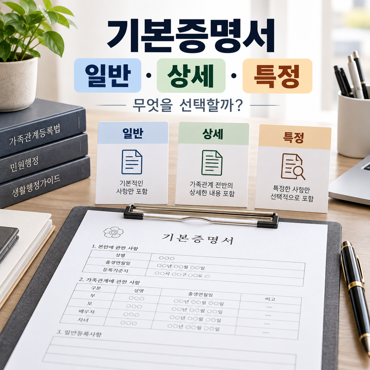 기본증명서 일반 상세