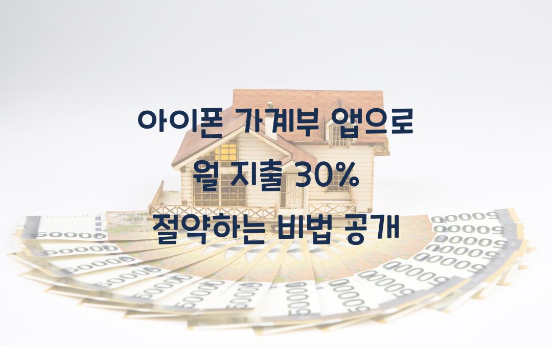 아이폰 가계부 앱으로 월 지출 30% 절약하는 비법