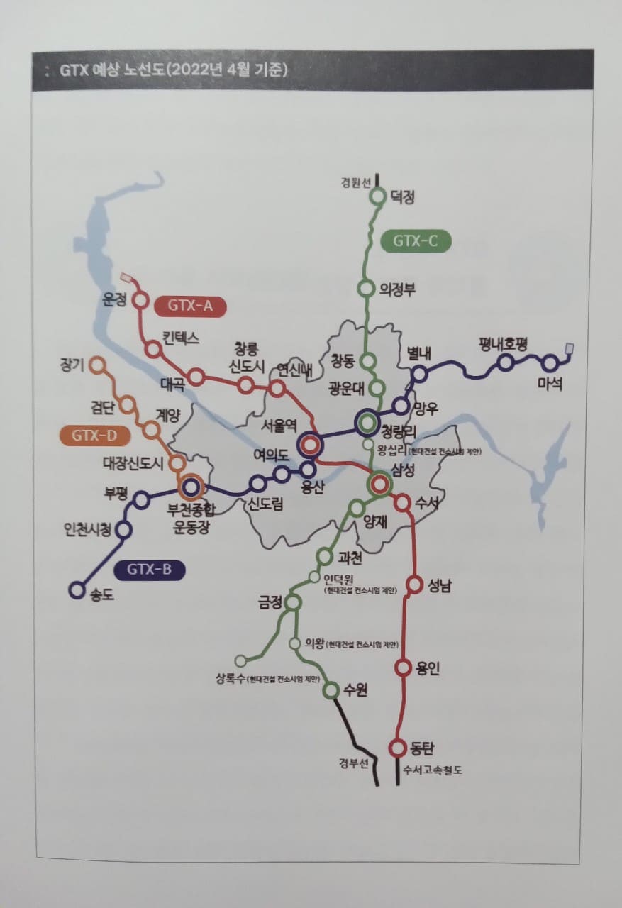GTX 예상 노선도