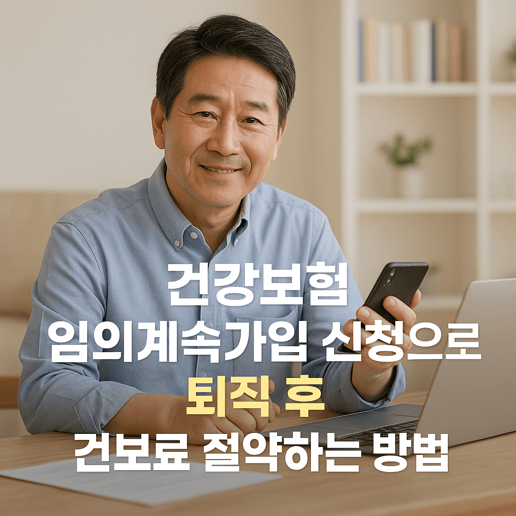 건강보험 임의계속가입 신청으로 퇴직 후 건보료 절약하는 방법