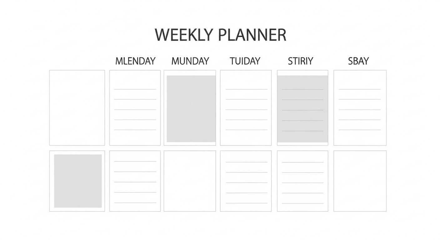 위클리 레이아웃: 일주일 단위의 시야 확보