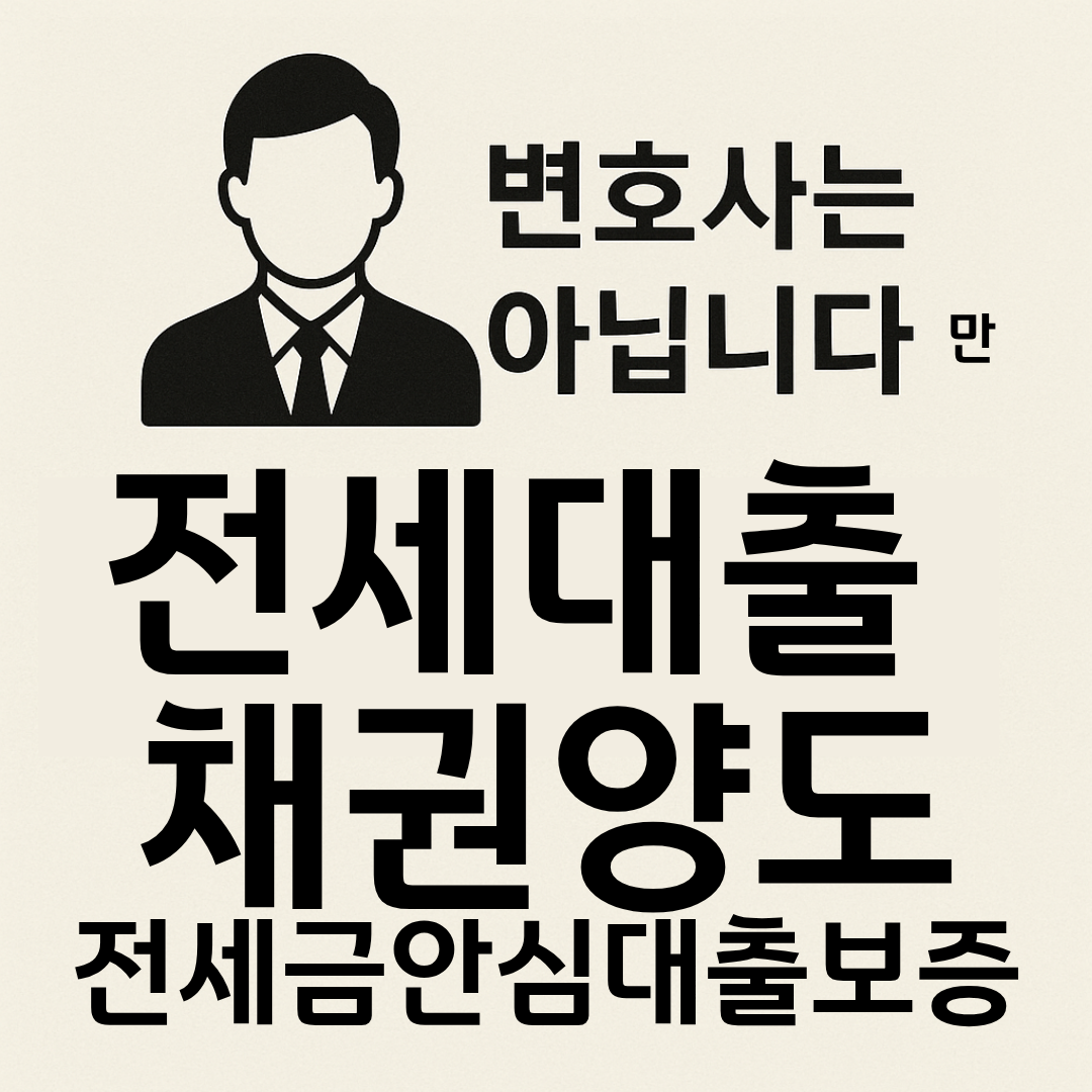 변호사는 아닙니다만 전세대출 채권양도계약서