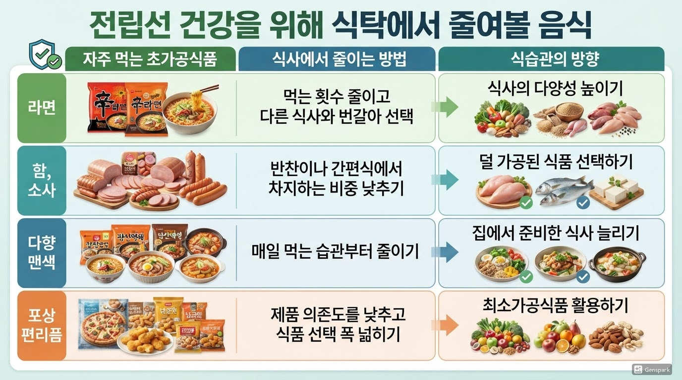 전립선 건강을 위해 식탁에서 줄여볼 음식