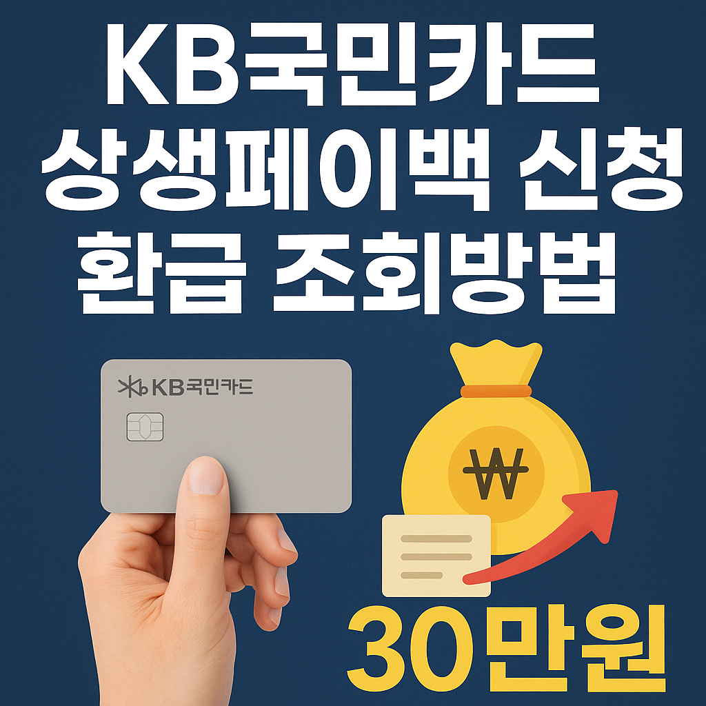 KB국민카드 상생페이백 신청 내역 조회