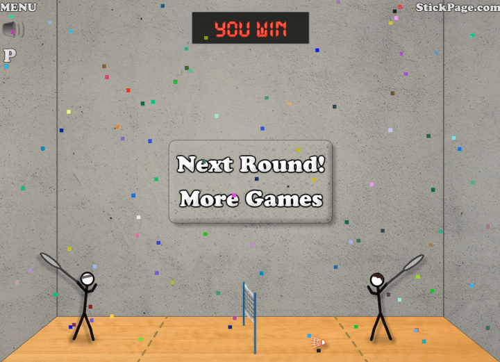 스틱맨-배드민턴-플래시게임-종료-화면