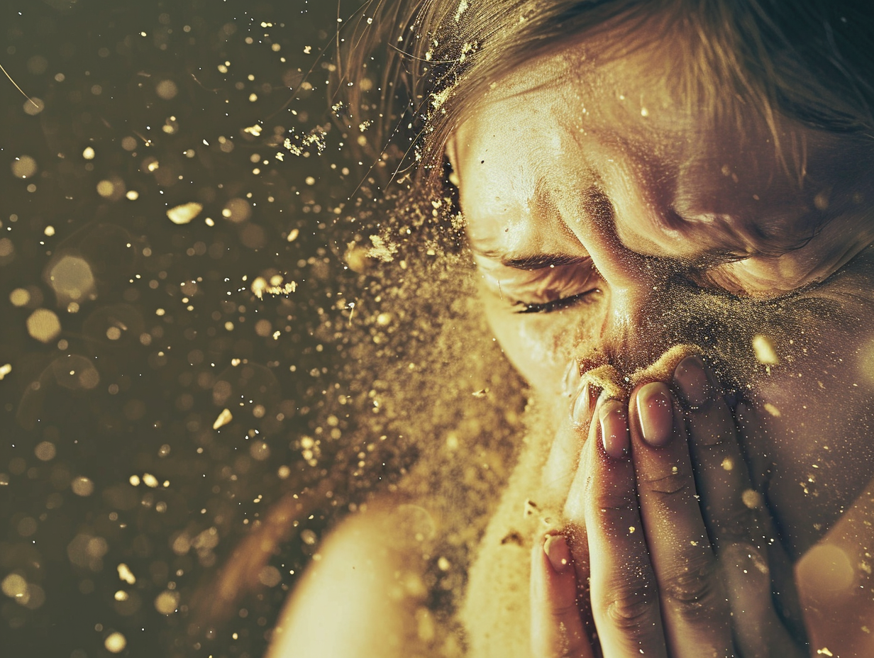 눈과 코 가려움 알레르기 비염