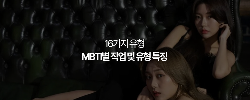 MBTI별 직업 및 유형 특징