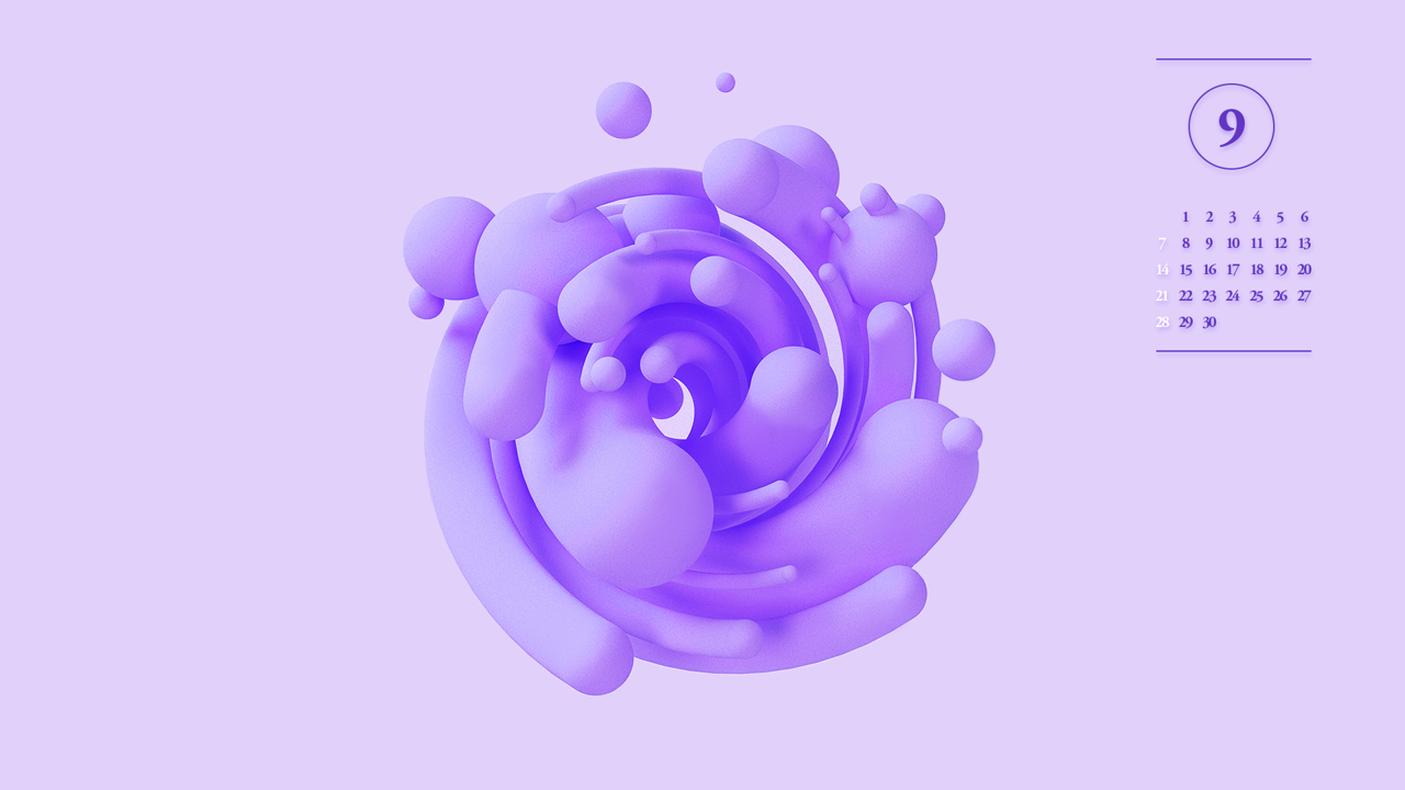 06 보라색 그래픽 A - 2025년9월 노트북배경화면