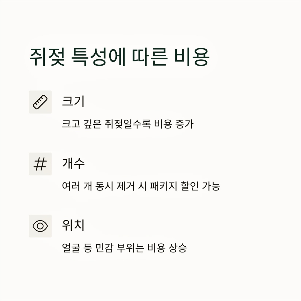 쥐젖 수술 비용 차이 원인