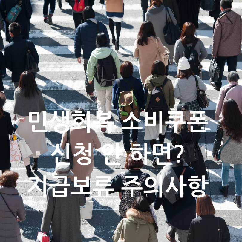 민생회복 소비쿠폰 신청 안 하면? 지급보류