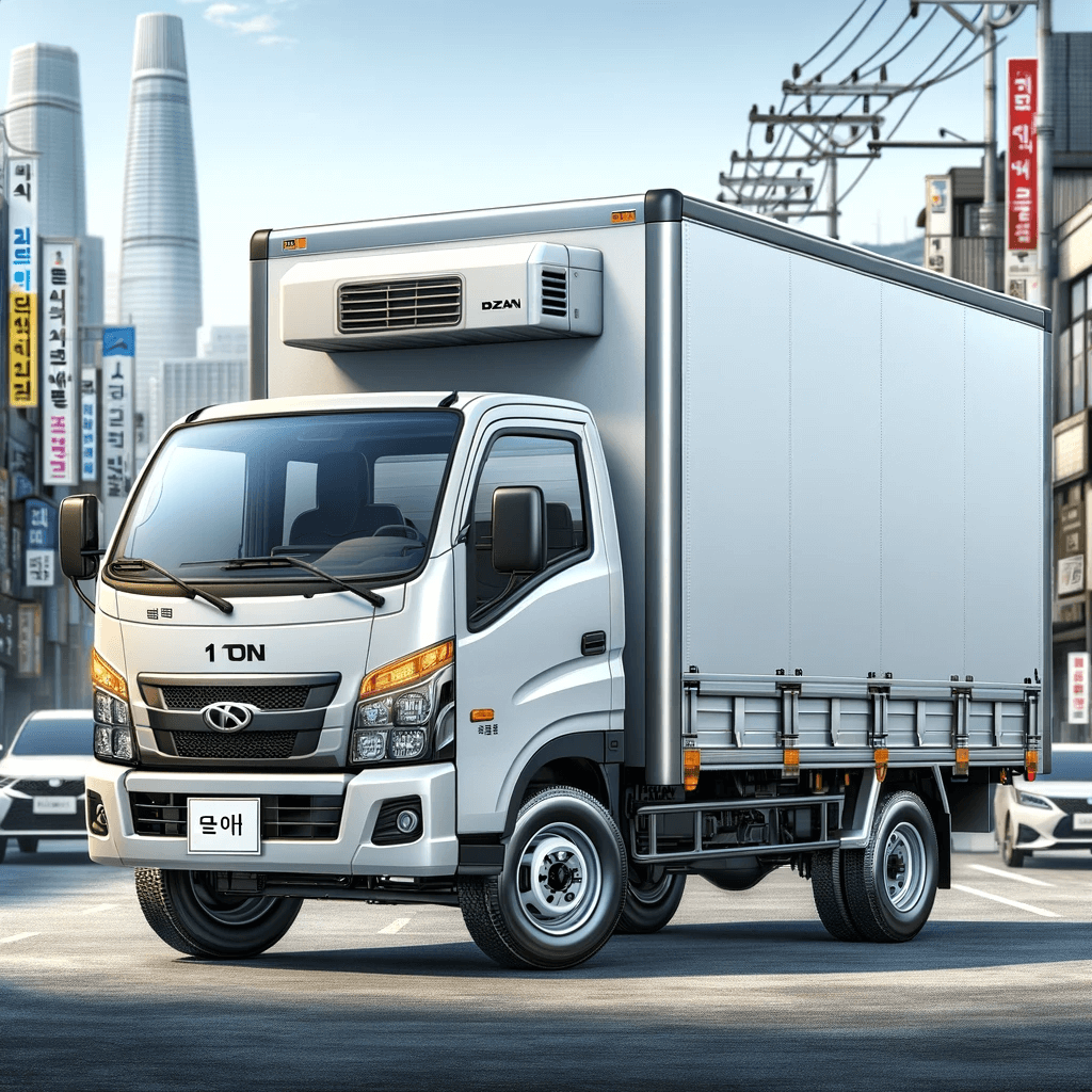 1톤 트럭 탑차 이미지