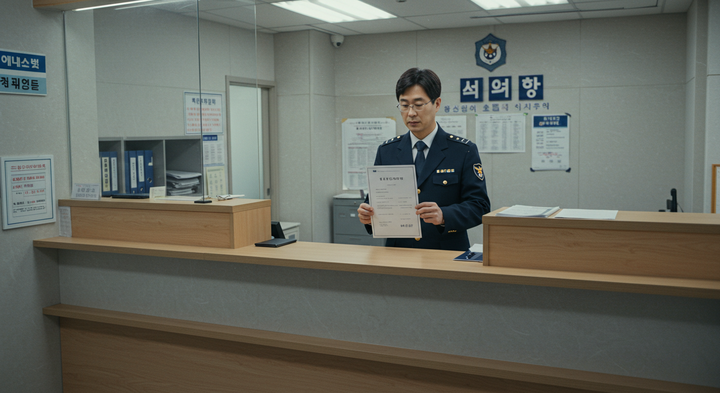 경찰서, 소견서, 원본제출