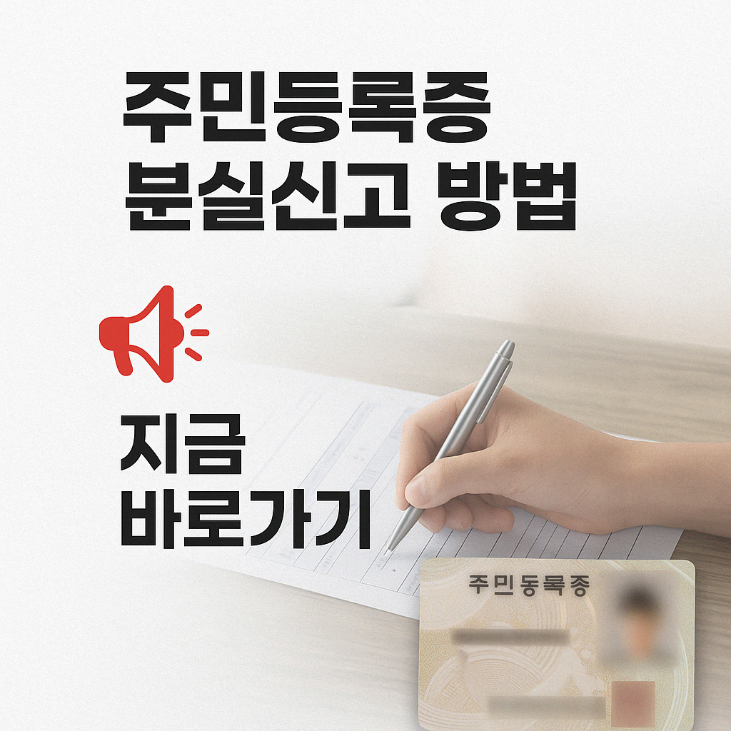 주민등록증 분실신고 방법