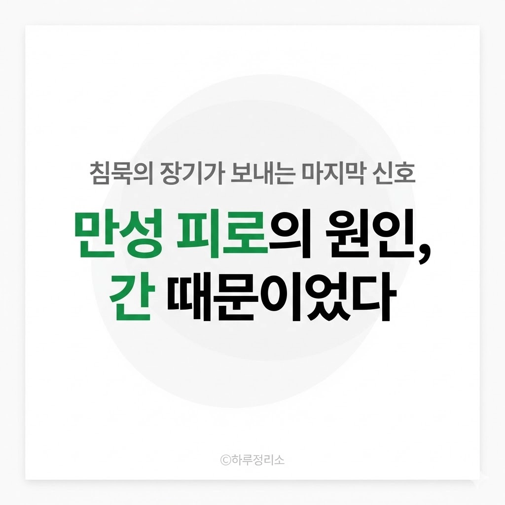 자도 자도 풀리지 않는 피로 근육통이 아니라 '간'이 보내는 침묵의 비명