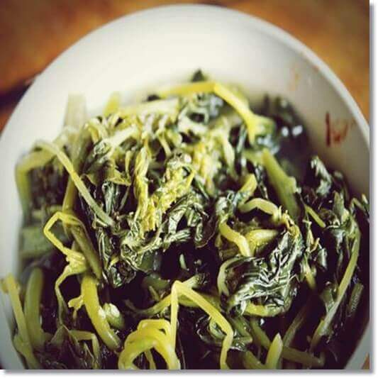 삶은 무청 시래기