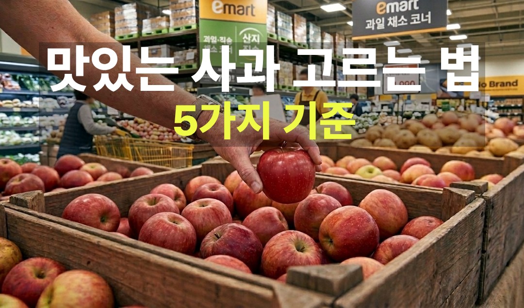 맛있는 사과 고르는 방법 마트에서 확인하는 기준