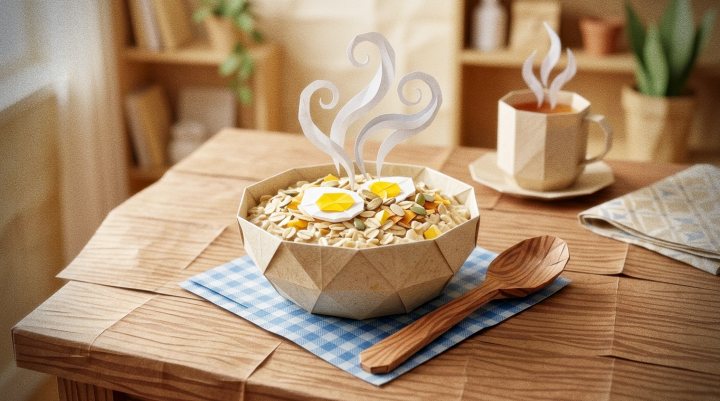 따뜻하고 부드러운 오트밀 계란죽