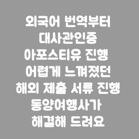 아포스티유진행