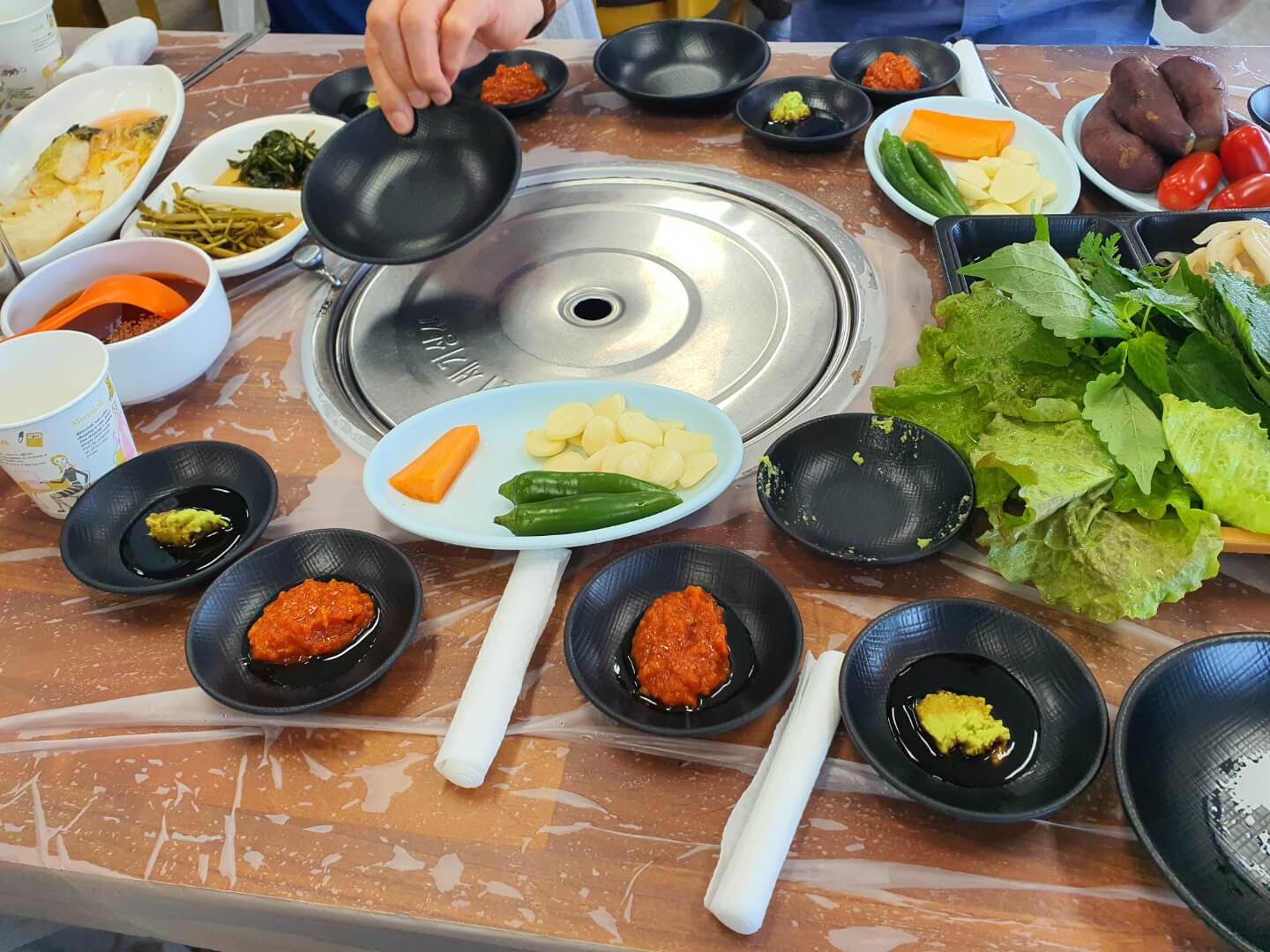 숯불장어구이-반찬