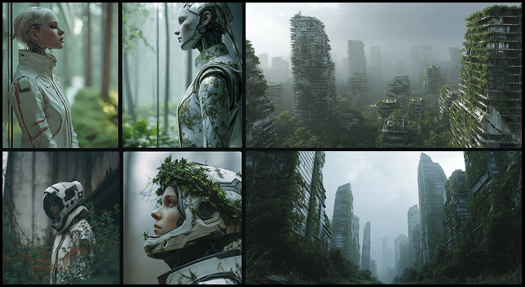 스타일 믹스, 미래적(SF) 모던한 분위기 디스토피아 감성 이미지