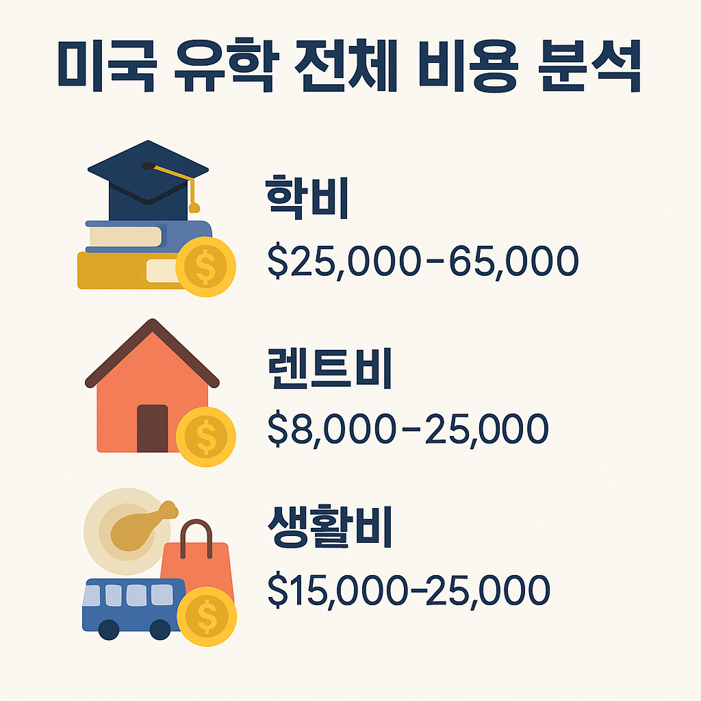 미국 유학 전체 비용 분석 (학비 - 생활비)