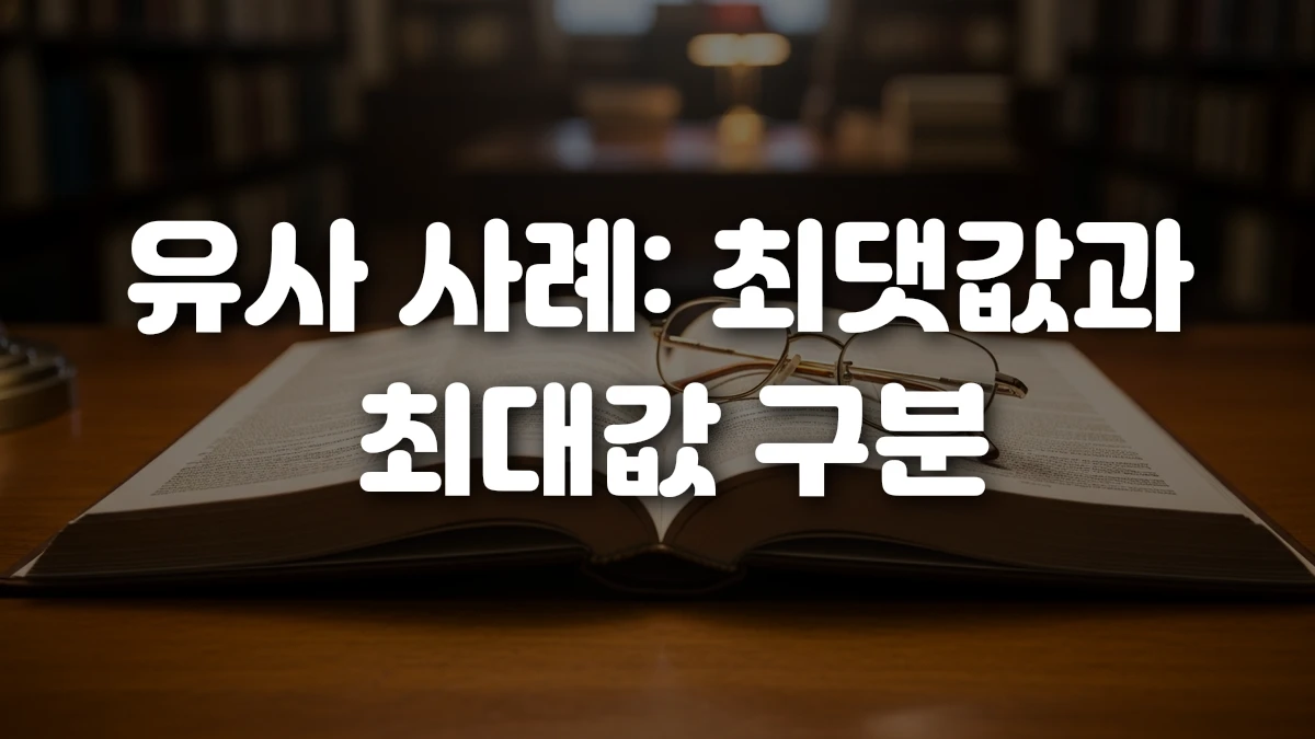 유사 사례 최댓값과 최대값 구분