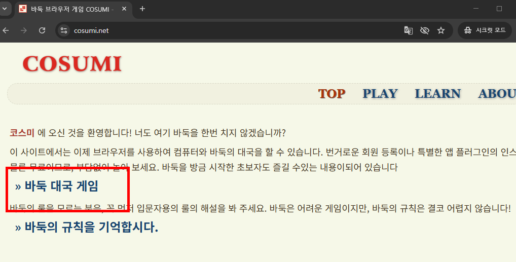 무료 컴퓨터 바둑 게임 사이트 소개