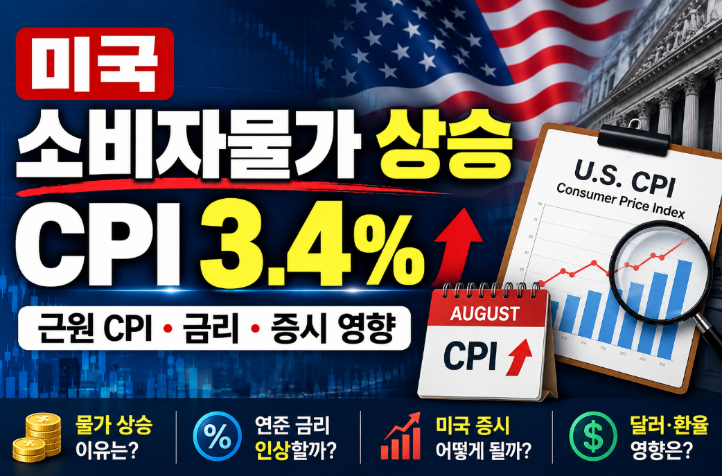 미국 소비자물가 상승｜CPI 3.4%&middot;9월 발표 결과&middot;근원물가&middot;금리&middot;증시 영향