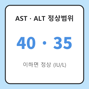 간수치 AST ALT 정상범위