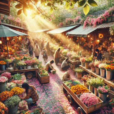 꽃시장 관련 이미지