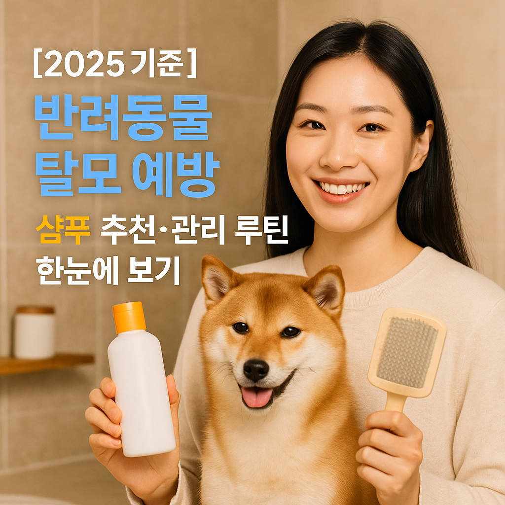 [2025 기준] 반려동물 탈모 예방 ｜ 샴푸 추천·관리 루틴 한눈에 보기