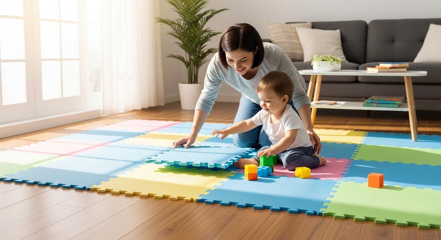 유아 바닥매트 시공