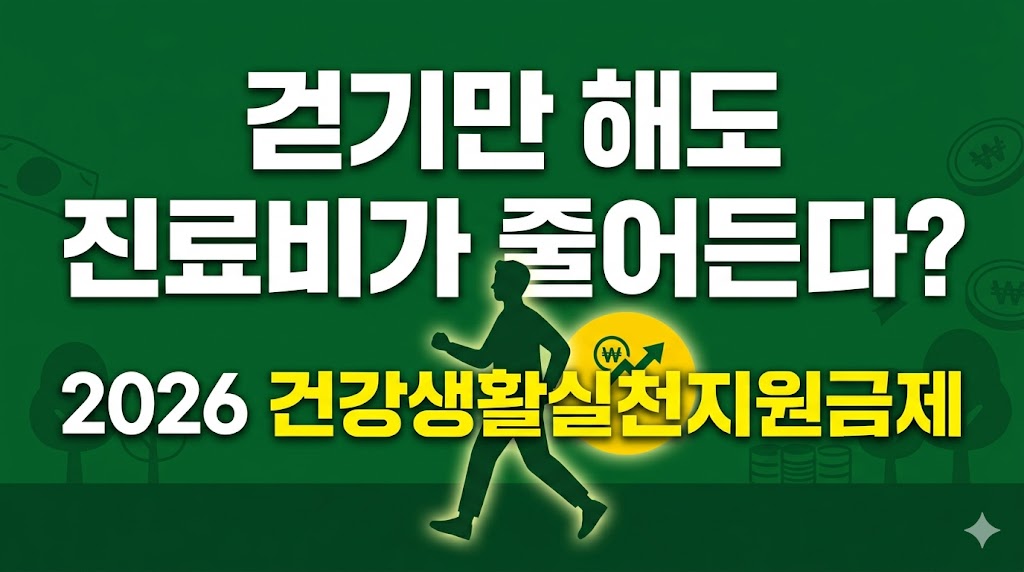 026 건강생활실천지원금제 걷기 포인트 진료비 절약 티스토리 썸네일