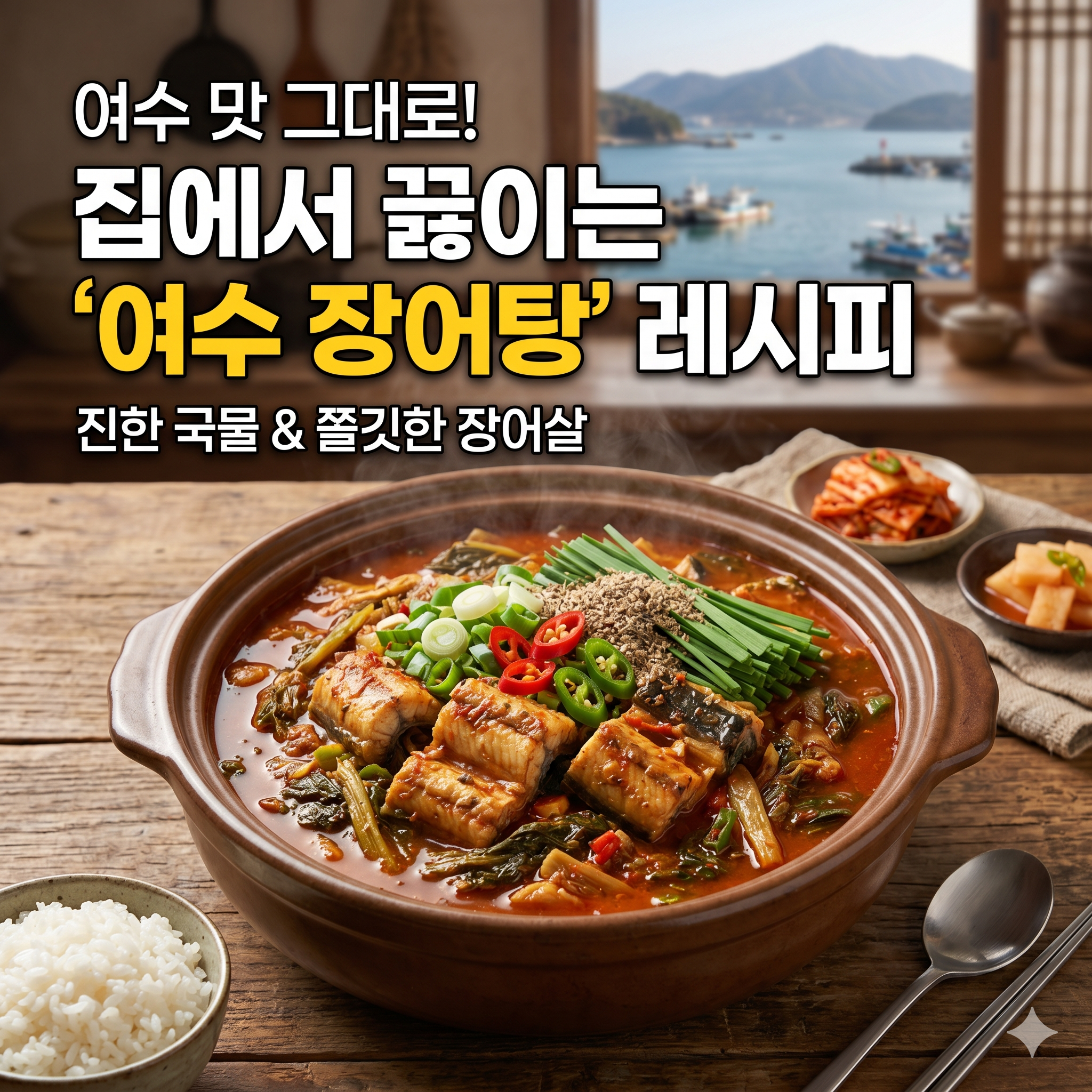 깊고 진한 바다의 보양식, 여수 장어탕 끓이는법 황금 레시피