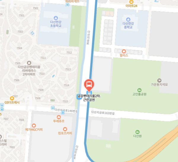 4300번 공항버스 노선도