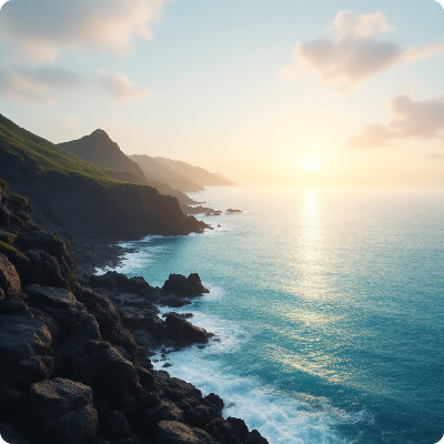 제주도 새해 일출 해돋이 명소 가상 이미지