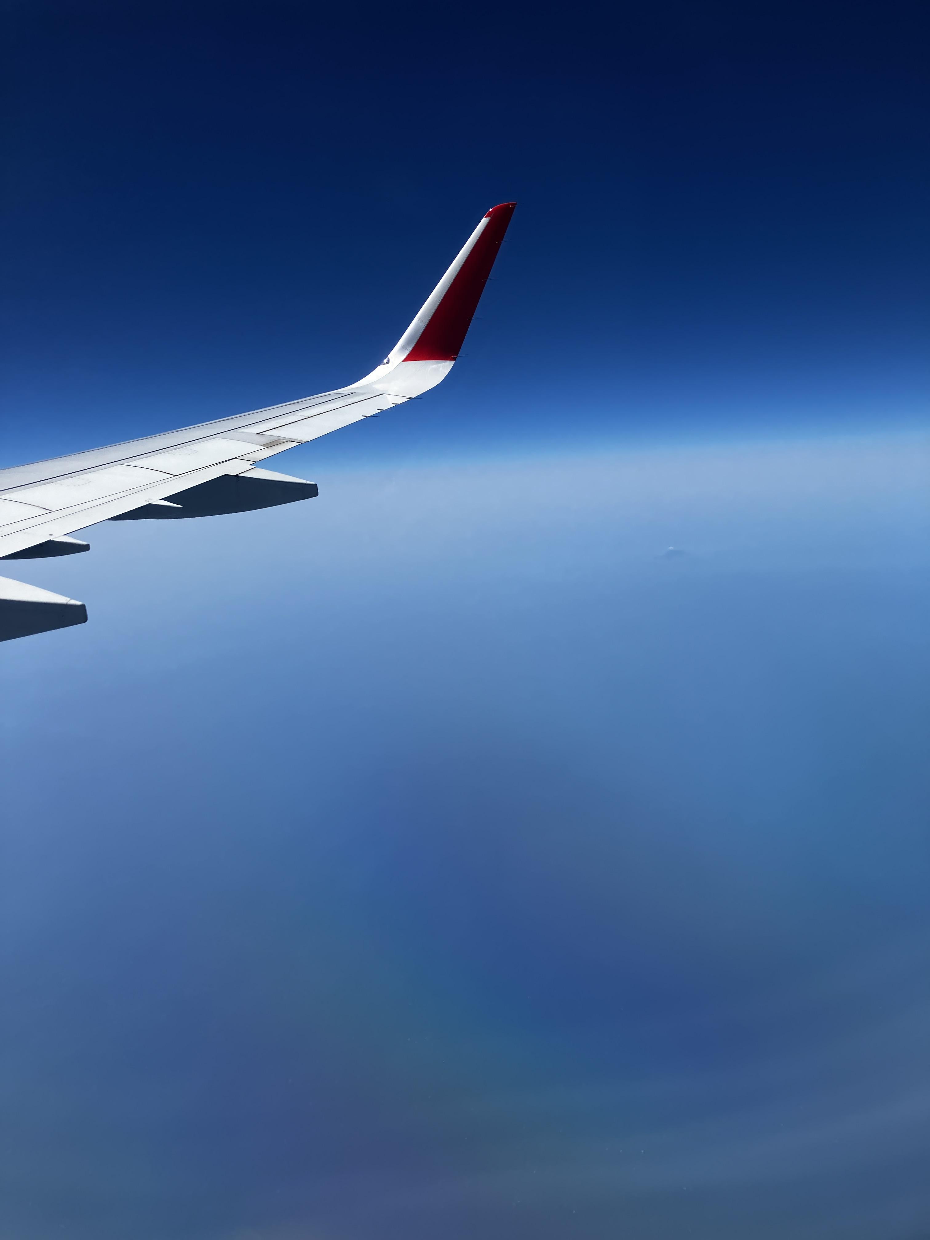 비행기풍경 하늘 바다