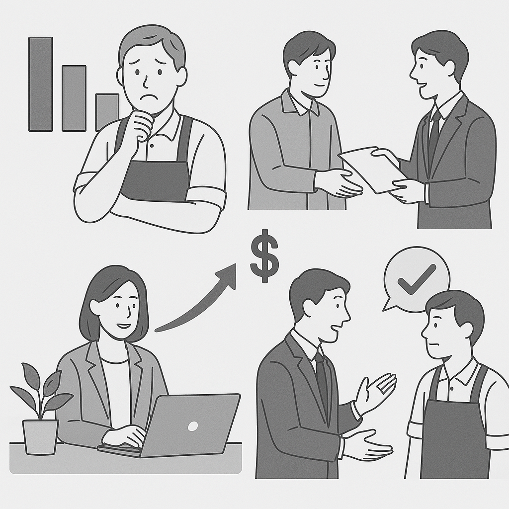 컨설팅 신청방법 및 컨설팅 지원 이미지